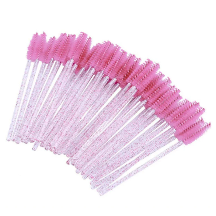 🎁 Pink Mascara Wand Spoolie Brushes (50 pcs) (100% off)