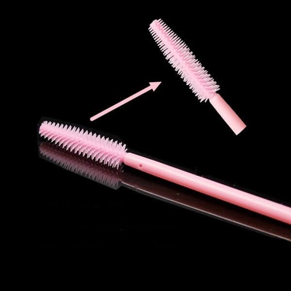 Pink Silicone Mascara Wand Spoolie Brushes (50 pcs)