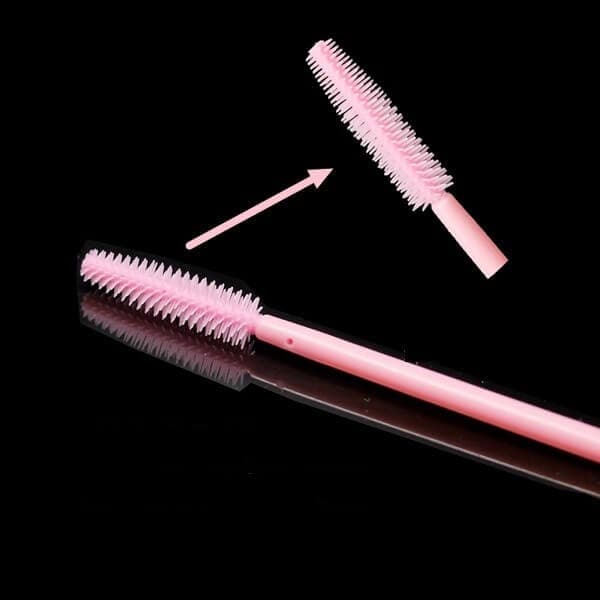 Pink Silicone Mascara Wand Spoolie Brushes 50 Pcs Aurora Online Store