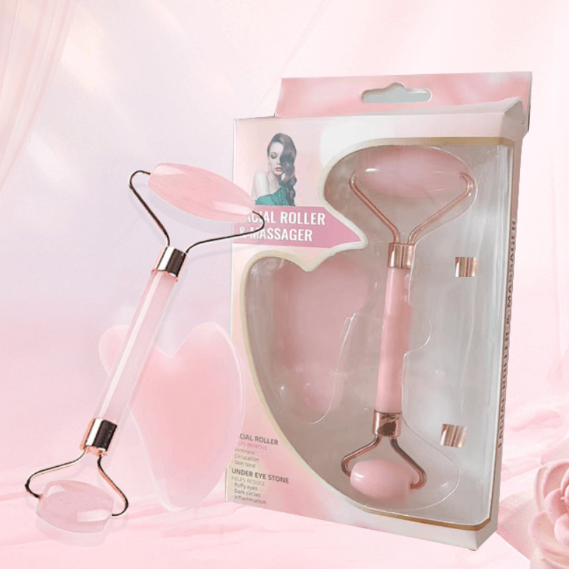 Rose Quartz Facial Massage Set