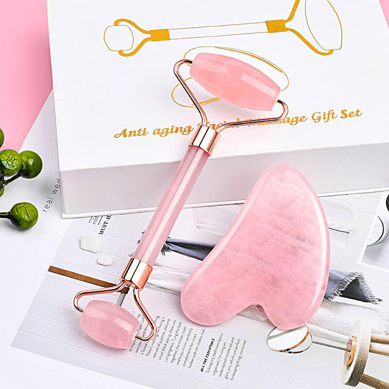 Rose Quartz Facial Massage Set