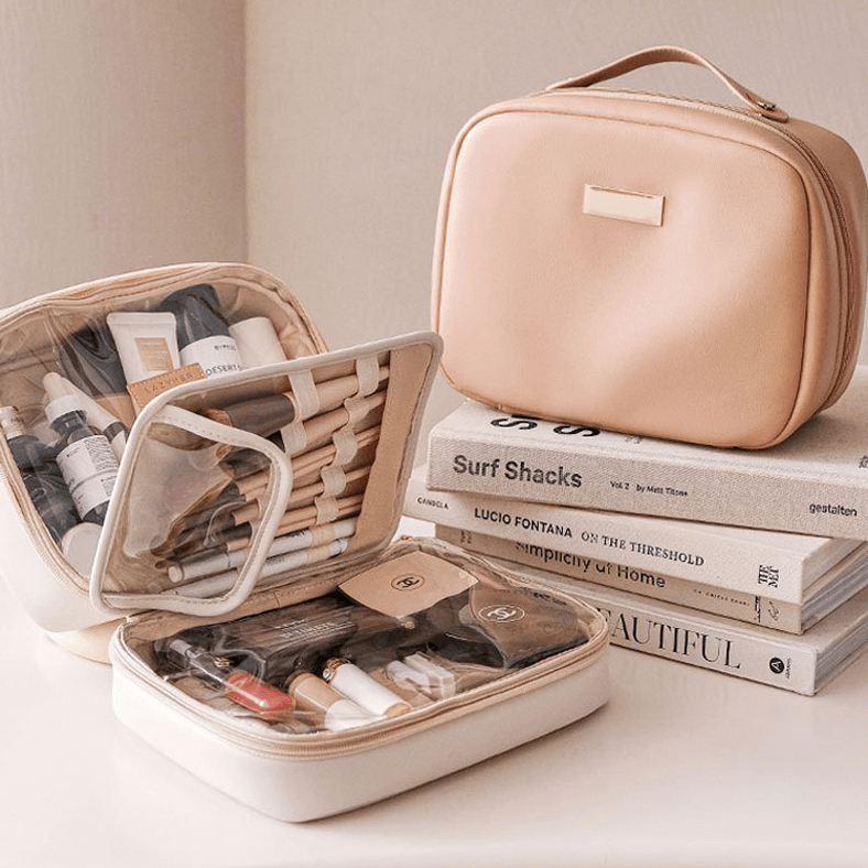 Soft Shell Makeup Bag with Brush Pouch