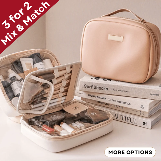 Soft Shell Makeup Bag with Brush Pouch