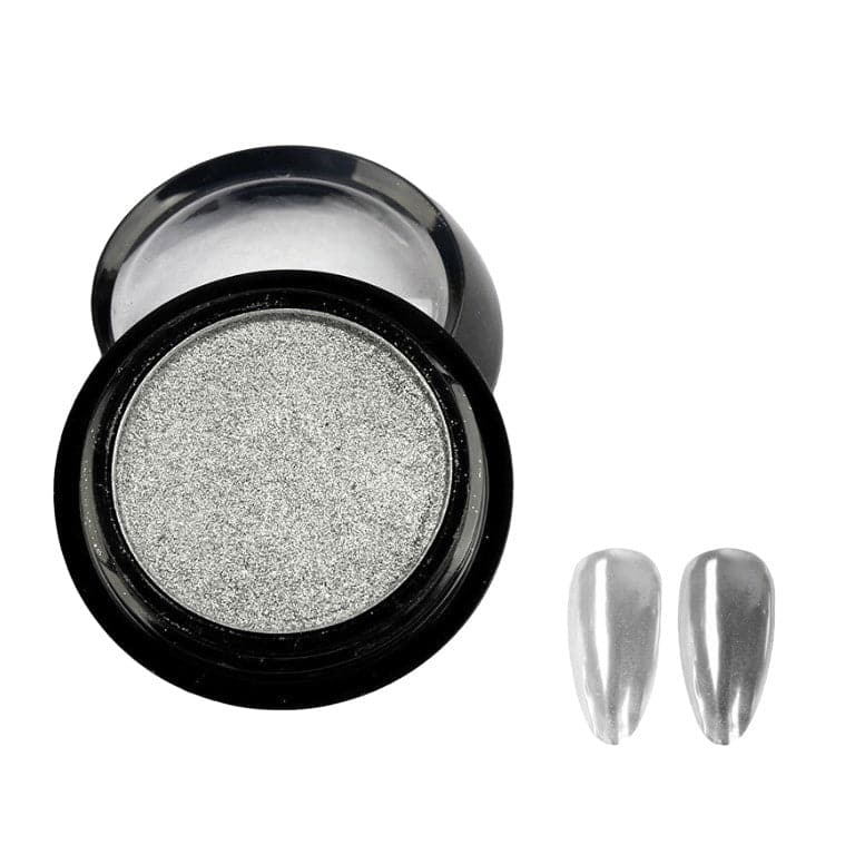 Solid Metallic Mirror Powder Nail Art