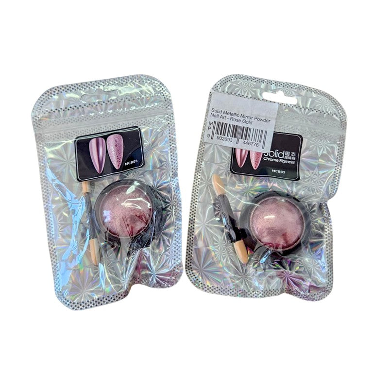 Solid Metallic Mirror Powder Nail Art (Unboxed Deal)