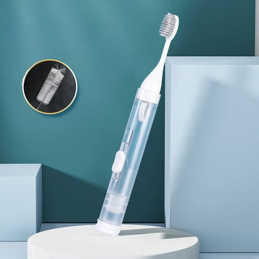 Travel Portable Toothbrush with Toothpaste Decanter